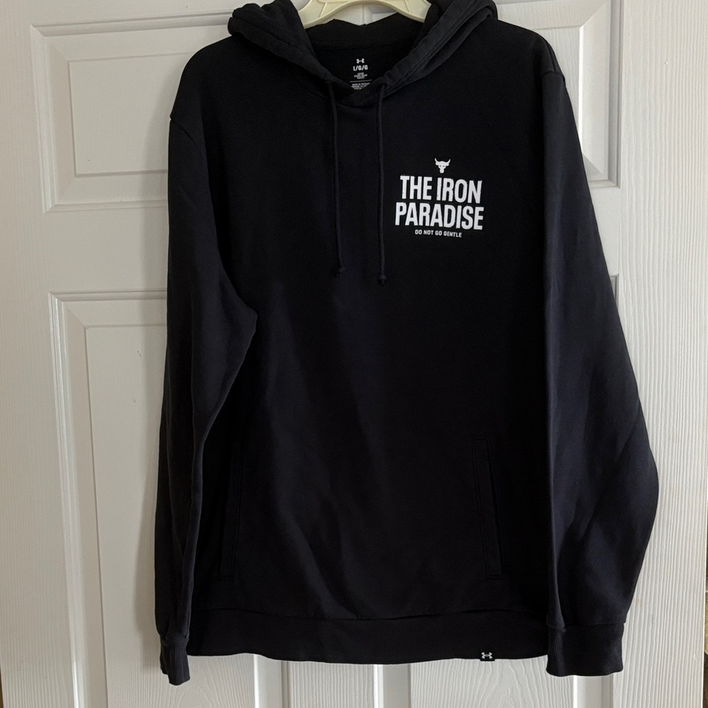 Under Armour Black Hoodie with The Iron Paradise Graphic